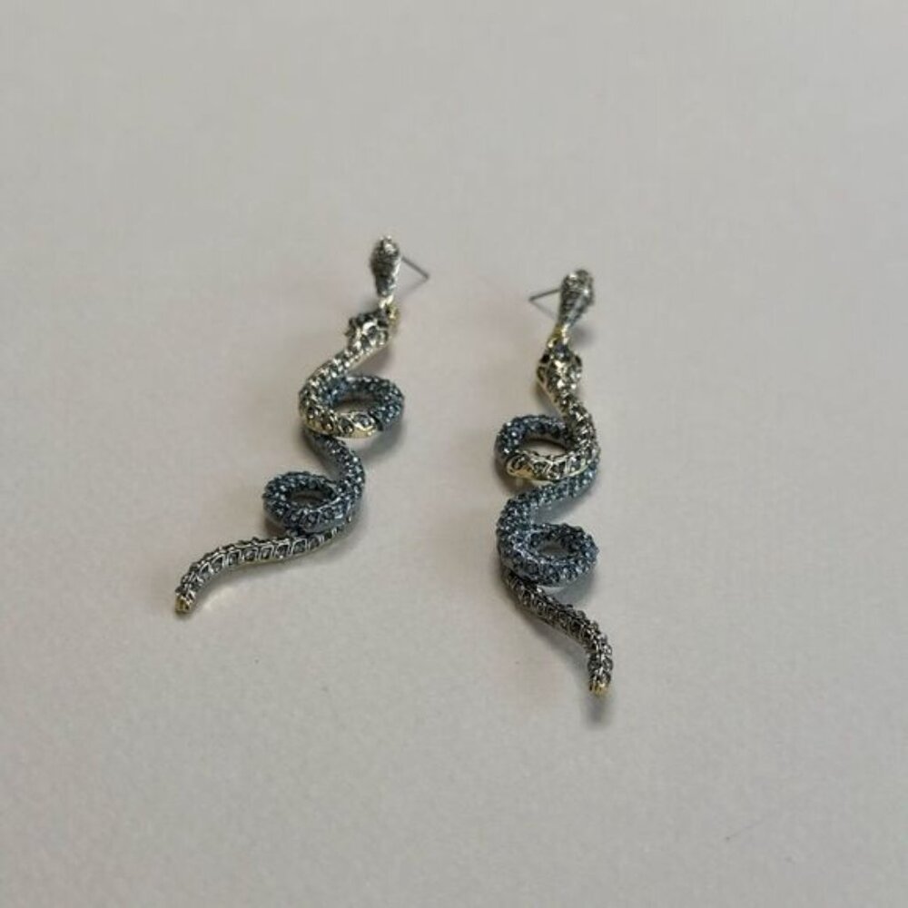 Snake dangle earrings S1122 - Picture 3 of 3